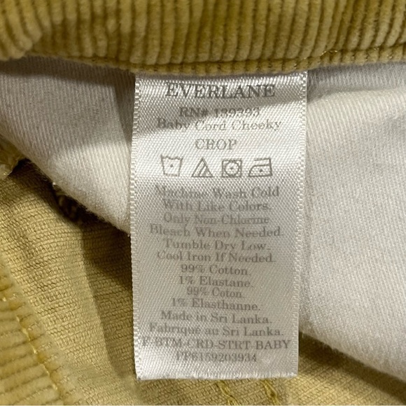 Everlane Gold Corduroy Baby Cord Cheeky Cut Off High Waisted Shorts 27 - Picture 8 of 10